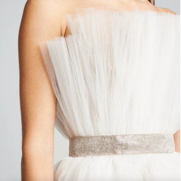 Bronx and Banco NEW Anna Strapless Pleated Tulle Mini Dress - Picture 3 of 14